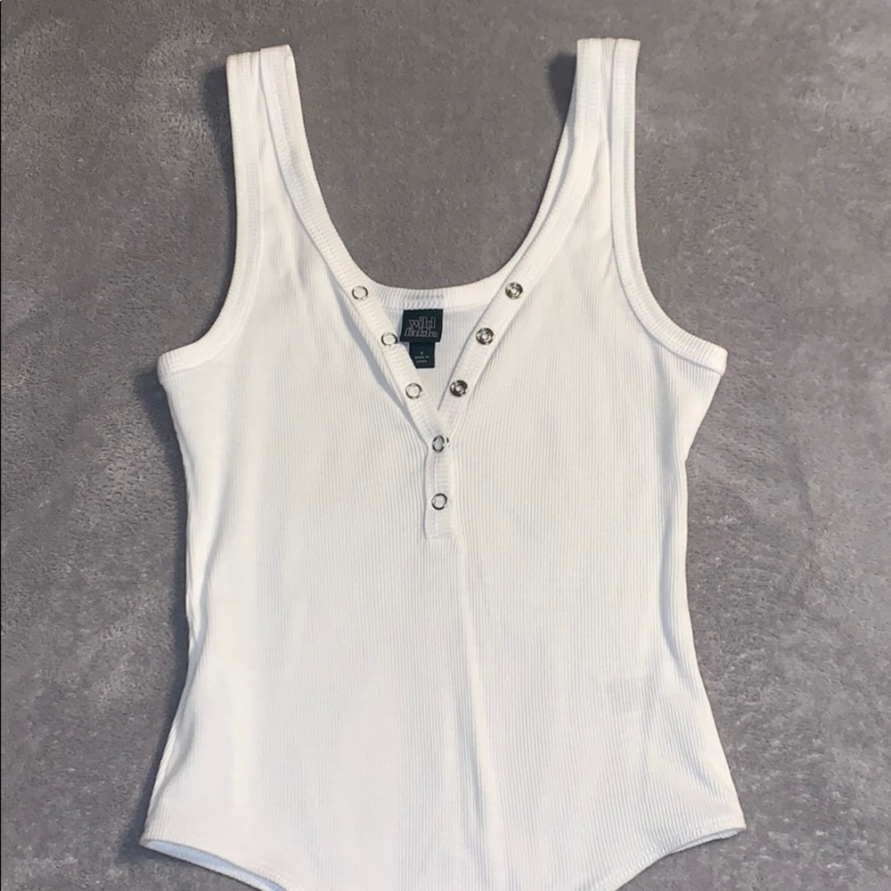 White button up body suit